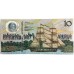 AUSTRALIA 1988 . TEN 10 DOLLARS BANKNOTE . ERROR . UNUSUAL TYPE OF PRESSING